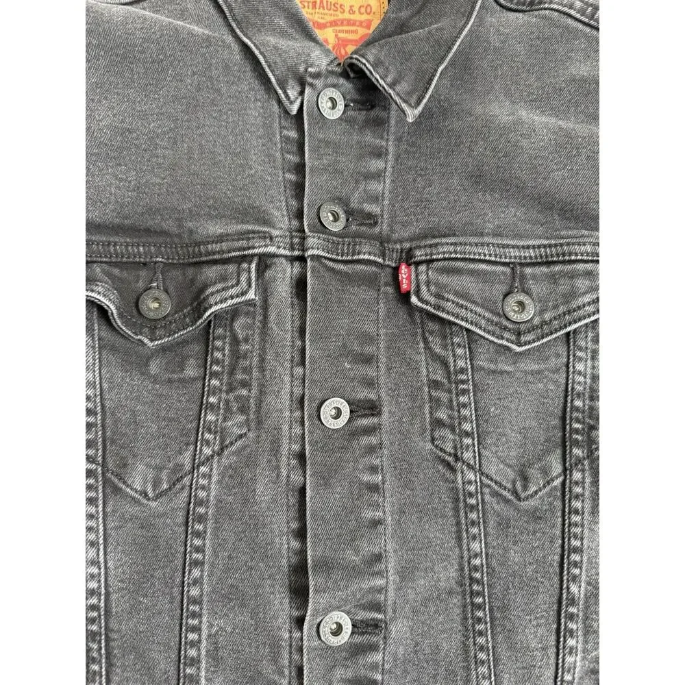 Levi's Black Denim Trucker Jacket - Picture 4 of 12